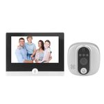 Peephole Camera WiFi, 1080P 4.3in HD 2 Way Peep Hole Cameras for Front Door, Digital WiFi Viewer, Visual Intercom Doorbell PIR Motion Detection