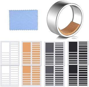 8 Sheets Invisible Ring Sizers Adjuster,Invisible Ring Sizer Adjuster and a Clean Cloth, Invisible Ring Sizers Adjuster for Loose Rings Spacer Silicone Guard Ring Clips Jewelry Ring Tightener