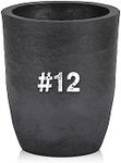 RIEDHOFF [#12] Graphite Crucible for Metal Melting, Casting Gold Silver Copper Aluminum, Up to 2100℃(3812°F),Black