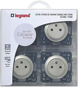 Legrand Céliane 2 Sockets with Earth Modular, Grey, 200261, 230 voltsV