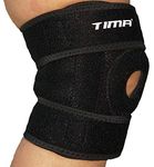 TIMA Knee Support Brace with Neoprene Compression Stabilizer, Open Patella & Adjustable Straps for Basketball, Arthritis, Running and Hiking