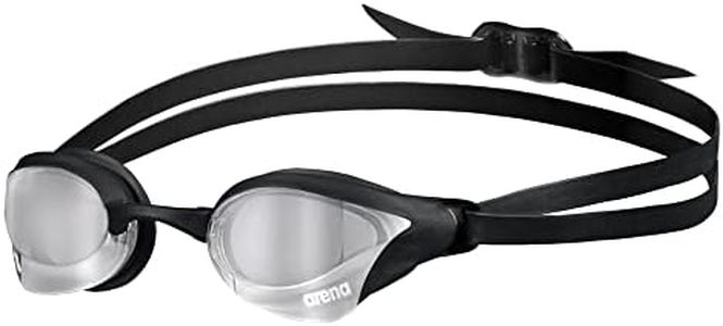 arena Cobra Core Swipe Mirror Lunettes de Natation Unisexe Adulte Race, Lunettes de Natation avec Lentilles Courbes Miroir, Anti-buée, Protection UV, 5 Ponts Nez Interchangeables