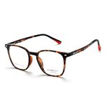 grey jack Polarized Square Clip On Glasses with Spring Hinge and 3PCS Magnetic Lens for Myopia Men Women 6206 Demi Brown Frame