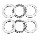 uxcell 51107 Thrust Ball Bearings 35mm x 52mm x 12mm Chrome Steel ABEC3 Single Row Roller 2pcs