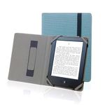 Natural Linen Case Cover for 6" ebook Reader Universal Hemp Case Cover for Sony/kobo/tolino/Pocketbook 6inch ebook Reader (Aegean Blue)