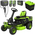 Greenworks 60V 30" Tractor+Rear Bag