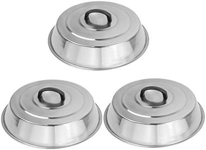 3 Sets BBQ Accessories 12 Inch Round Stainless Steel Basting Cover - Cheese Melting Dome and Steaming Cover, Best fits for Blackstone Camp Chef Flat Top Griddle Grill Cooking Indoor or Outdoor