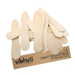 VibhutiCrafts Natural Wooden Ice Cream Spoons | Ice Cream Sticks for Home, Tasting, Sampling, Art and Craft | Wooden, Disposable, Bio-Degradable (3 inch) (100)