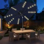 HOMSHADE 9ft Solar Patio Umbrella -