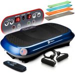 Lifepro Waver Vibration Plate Exercise Machine – Whole Body Oscillation Platform w/ 99 Speed Levels & 9 Programs – Remote Control, Loop & Resistance Bands for Full Body Home Gym Workout