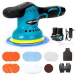 Cordless Car Polisher, Car Polishers and Buffers with 3 Pcs Battery, 12V Orbital Polisher 8 Gears of Speeds Adjustable, Polishing Machine for Car Care, Polishing, Waxing, Scratch Removal