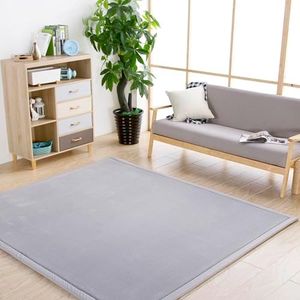 BabyKidzWorld Premium Thick Baby Play Mat Rug for Babies, Kids | 3cm Soft Foam, Extra Large Foldable Floor Foam Playmat for kids Crawling Infant, Toddler, Childrens Playroom Tatami Mat (Grey200x200cm)