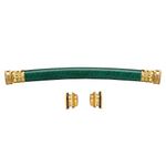 WADEO Rain Barrel Linking/Link/Connector Kit (Two Brass Bulkhead Tank Fittings and One 12 inch Hose)