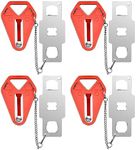 Travel Door Lock for Hotel Rooms Apartment Locks Home Security Defender Door Lock Latch Extra Door Locker from Inside Portable Lock for Door Security Travel Gifts Must Haves Essentials (4 Pack, Red)