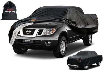 Kayme 7 Layers Heavy Duty Truck Cover Custom Fit Nissan Frontier(2021-2024) King Cab/Crew Cab SB Short Bed. Truck Car Cover Waterproof All Weather, Full Pickup Cover Outdoor Rain UV Protection.Black