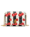 Betsey Johnson Women's Fresh N Fruity Striped Wallet On A Chain, Red, One Size