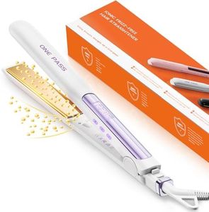 Faszin Hair Straightener, Fast Heating Titanium Flat Iron with Negative Ions to Create Sleek Style, 3D Floating Wide Plate for Both Thick & Thin Hair, Dual Voltage & 11 Levels Adjustable Temp(AU Plug)