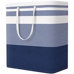 StorageRight Laundry Basket Hamper Large Collapsible Laundry Hamper with Easy Carry Handles,Freestanding Clothes Hampers for Laundry, Bedroom, Dorm, Clothes, Towels, 100L, Gradient Blue