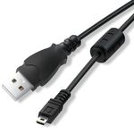 LEAGY 2.0 USB Digital Camera Cable, A to Mini-B 8-Pin USB Cable with Ferrites for Sony, Pentax, Nikon, Fujifilm Digital Camera, 6.6ft, Black
