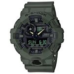 Casio Men’s XL Series G-Shock Quartz 200M WR Shock Resistant Resin Color: Matte Olive Green (Model GA-700UC-3ACR)