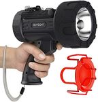 BUYSIGHT Rechargeable Spotlight Flashlight,1000,000 lumens Hand held Spotlight Waterproof Flashlight Hunting Lamp with red Filter (Graphite Black)