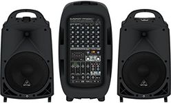 Behringer EUROPORT PPA2000BT 2000W Portable PA System with Wireless Microphone Ready Active Speakers, DJ Mixer Sound System for DJ Equipment Full Setup and PA & Stage