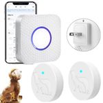 EverNary Dog Door Bell for Potty Training, WiFi Doggie Door Bell,Smart Wireless Doggy Doorbell with Phone App,Waterproof Touch Button with Large Activate Range (1 WiFi Receiver 2button)