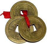 Love 2 Buy Vastu/Feng Shui 1 Set of 3 Wealth Coins Showpiece Showpiecesize - 2.5 cm Copper