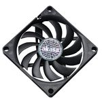 Akasa Slimfan | PWM Case Fan | 80mm PC Fan | 4-pin Cooling Fan | 80 x 80 x 10.8 mm | Black | Suitable for HTPC and Slim System | AK-FN076