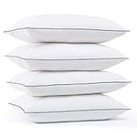 HomeMate Bed Pillows for Sleeping-Queen Size(20''x28'') Set of 4 Pillows Allergy Friendly Microfiber Shell Fluffy Down Alternative Filling Pillow Suitable Back Stomach or Side Sleepers,White