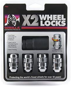 Gorilla Automotive (71631X) 12mm x 1.50 Thread Size Acorn Chrome X2 Wheel Lock, (Pack of 4)