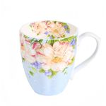 YUESITE Bone China Coffee Mugs for Women Mugs Flora Coffee Tea Cups Novetly Coffee Cups Gift for Women Mom Friends