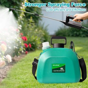 SYLSTAR 8L Battery Powered Garden Sprayer – Electric Weed Sprayer, 4 Nozzles, USB Rechargeable
