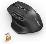 Wireless Mouse for Big Hands - 5-Level 4800 DPI Adjustable Ergonomic Gaming Mouse for Large Hand, 6 Button High Performance Black Cordless PC Gaming Large Mouse for Laptop/Mac/Chromebook/Windows