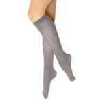 Angelina Sheer Nylon/Spandex Knee High Stockings (pack of 6 pairs), Gray