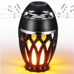 SUNJULY Bluetooth Speaker,Flame Bluetooth Speaker Wireless Waterproof Bluetooth Speaker 360° Surround Sound, Dynamic Flame Lights, Portable Speaker Flame Light For Garden Party Bbq Travel