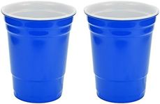 Fairly Odd Novelties 16oz Blue Cup Made Out Of Melamine 2 Pack Living It Large Drink with A Friends