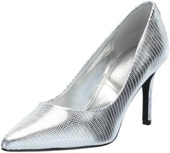Karl Lagerfeld Paris Women's Royale Dress Pump, Silver, 8.5