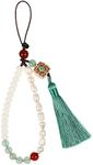 UKCOCO Cell Phone Lanyard Strap Chinese Style Tassel Pearl Beading Hand Wrist Strap Pendant Key Chain Keyring