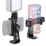 zeadio Tripod Smartphone Mount, Cell Phone Holder Adapter Clamp with Cold-shoe Mount, Selfie Stick and Monopod Adjustable Clamp, Fits for iPhone, Samsung, Huawei and all Phones