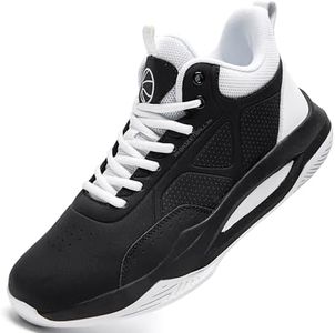 Beita High Upper Basketball Shoes for Men Sneakers Breathable Sports Shoes Anti Slip, Fashion Black, 9