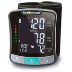 HealthSmart Premium Talking Automatic Digital Wrist Blood Pressure Monitor, Two Person 120 Reading Memory, Black and Gray