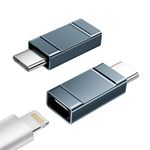 Yosou 2 Pack Lightning to USB C Adapter Compatible with iPhone 15/15 Pro/15 Pro Max/15 Plus/MacBook/iPad/Laptop/Samsung, Only Supports Charging and Data Transmission