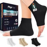 PhysFlex Compression Socks for Plantar Fasciitis, Achilles Tendonitis Relief - Ankle Compression Sleeve for Heel Spurs, Foot Swelling & Fatigue - Arch Support Brace for Everyday Use