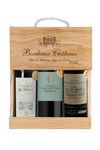 Selection Bordeaux - Gift box 3 Red Wines with gold medal in wooden case - Ideal to offer - Origin : Bordeaux, France (3 x 0.75 l)