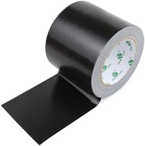 Heavy Duty Black Duct Tape, Multi-Use Easy Tear Gaffer Waterproof Cloth Tape for Repairing, Maintenance and Industrial Use, 3.94 Inch x 32.8Yards, 7.5mil Thick, 1 Roll, BOMEI PACK