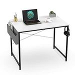 31.5 inch Computer Desk with Non-Woven Storage Bag, Office Work Desk for Small Spaces, Writing Study, Industry Modern Table for Bedroom, Home, Office