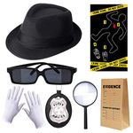 Keymall Kids Spy Kit Detective Costume Accessories 7Pcs For Investigation Role Play Dress Up Costume Educational Science Gift (Set B) - Polyester, Multicolor