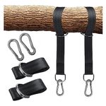 Hammock Straps Tree Swing (Set of 2) Hammock Chair Hanging kit, Boxing Punch Bag Sling Hanger Black