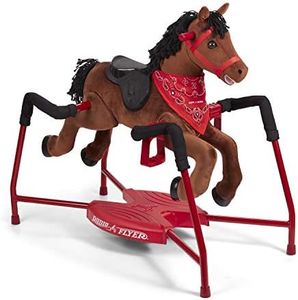 Radio Flyer Chestnut Plush Interactive Riding Horse Kids Ride On Toy, Toddler Ride On Toy For Ages 2-6 Years